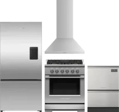4 Piece Package Includes Refrigerator, Range, Hood And Dishwasher